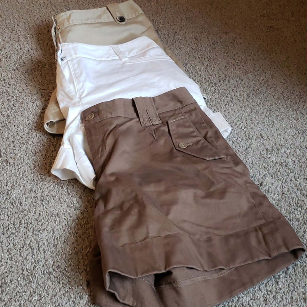 Trio of Cuffed shorts. Size 8
